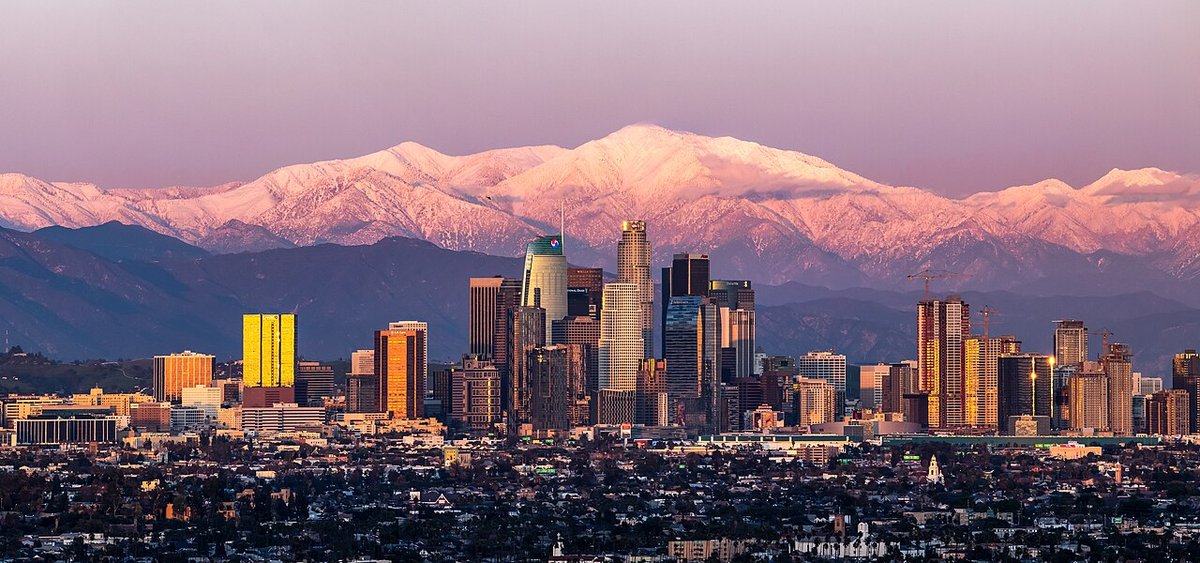 Downtown Los Angeles und Mount Baldy