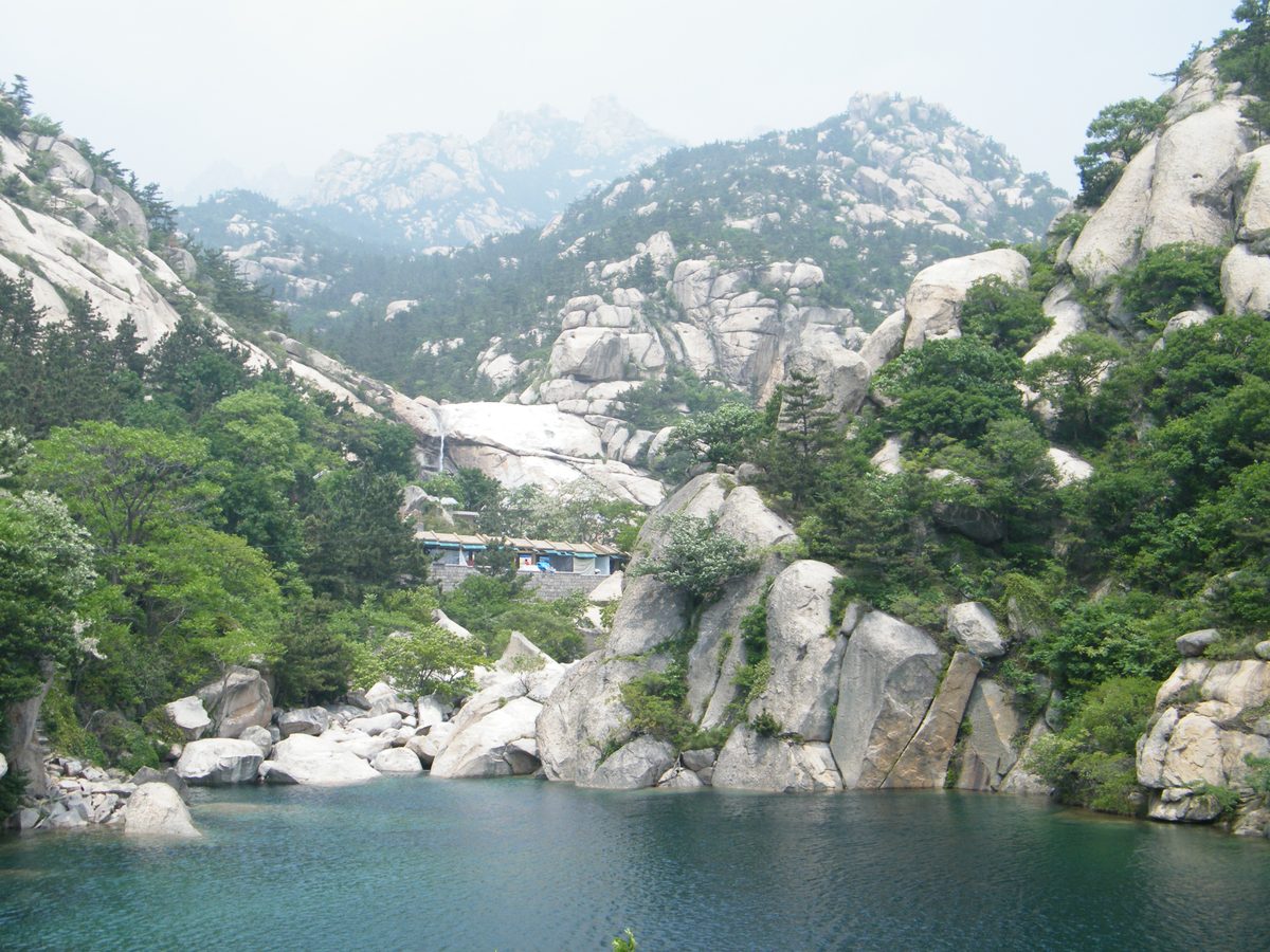 Granite peaks and a pool in Laoshan