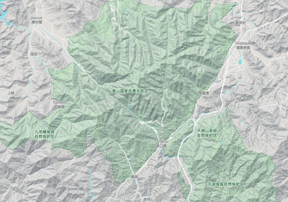 黄山风景区地图