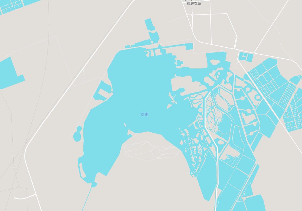 Sand Lake is in the centre; dunes lie along its south shore
