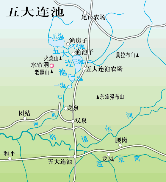 五大連池の観光地図