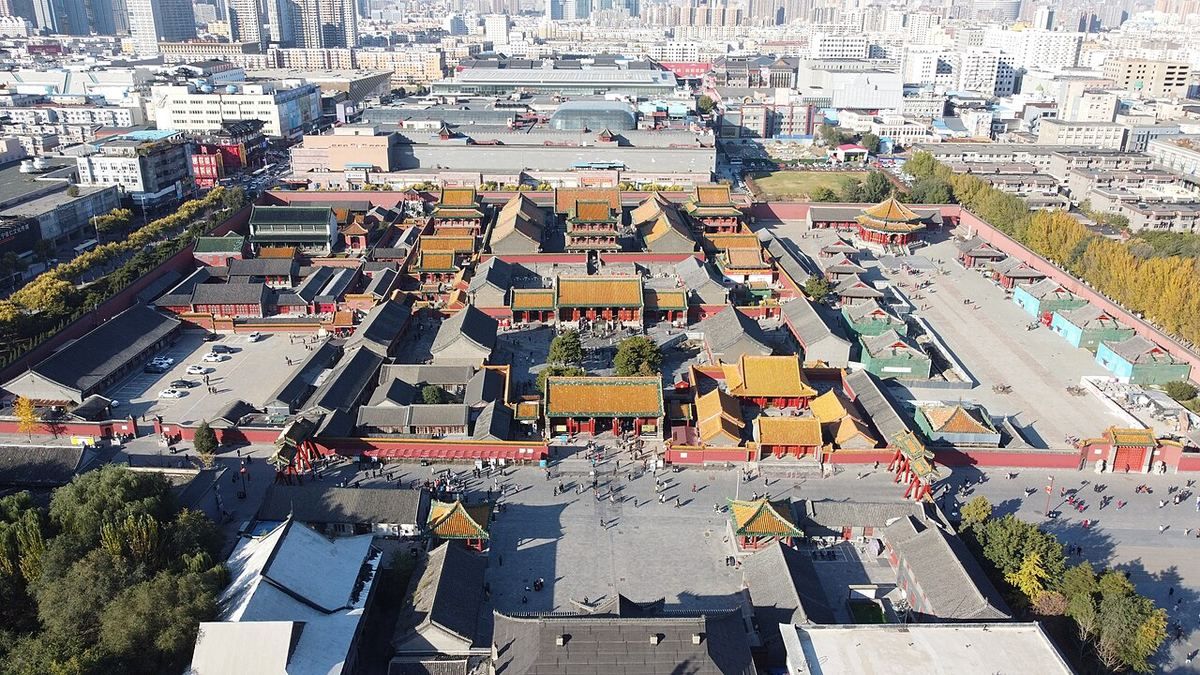 Aerial view of the Mukden Palace, Shenyang